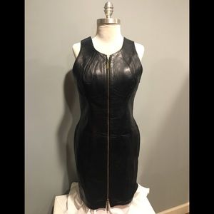 Michael Hoban North Beach Black Leather Dress